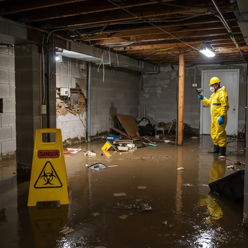 Flooded Basement Electrical Hazard in Farmington, AR Property