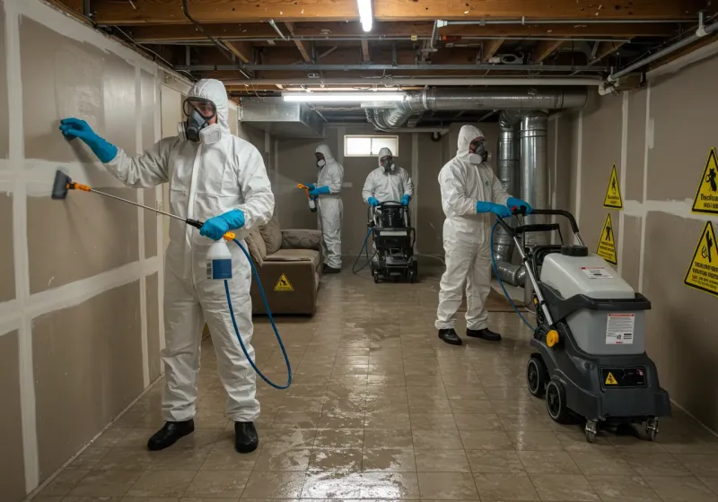 Basement Moisture Removal and Structural Drying process in Farmington, AR